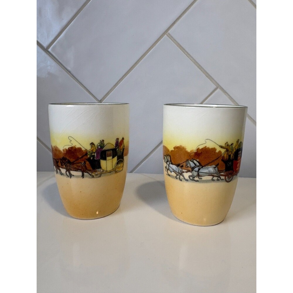 Royal Doulton Coaching Days Tumbler Series Ware D2716/E3804 set of 2 fine china